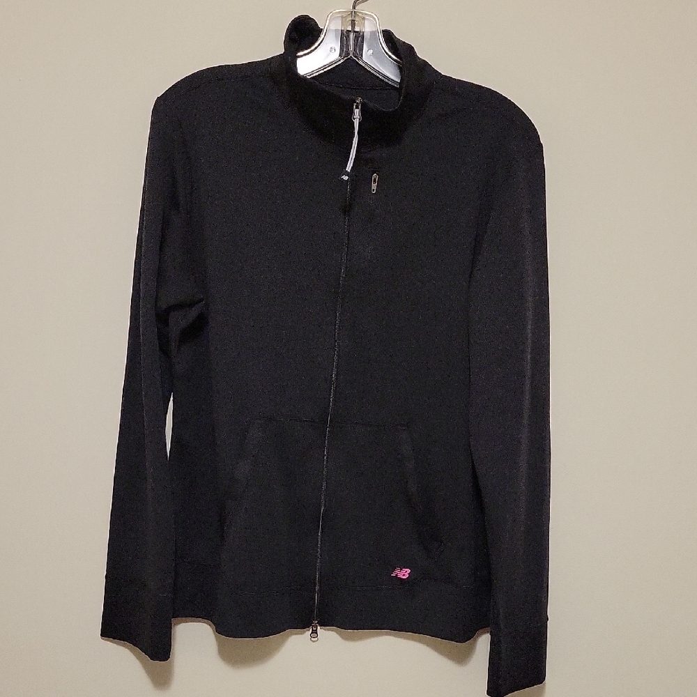 New Balance Women's Black Zip-up  Activewear Jacket- Size XL